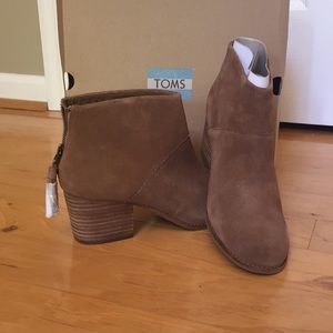 Toms Suede booties.